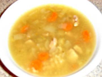 a bowl of quick chicken soup